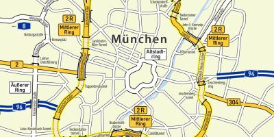 Munchen δαχτυλίδι χάρτης