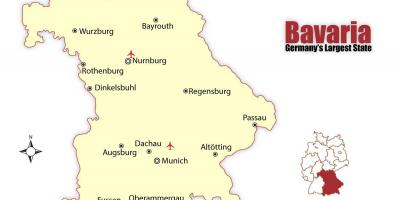 Χάρτη της γερμανίας δείχνει μόναχο