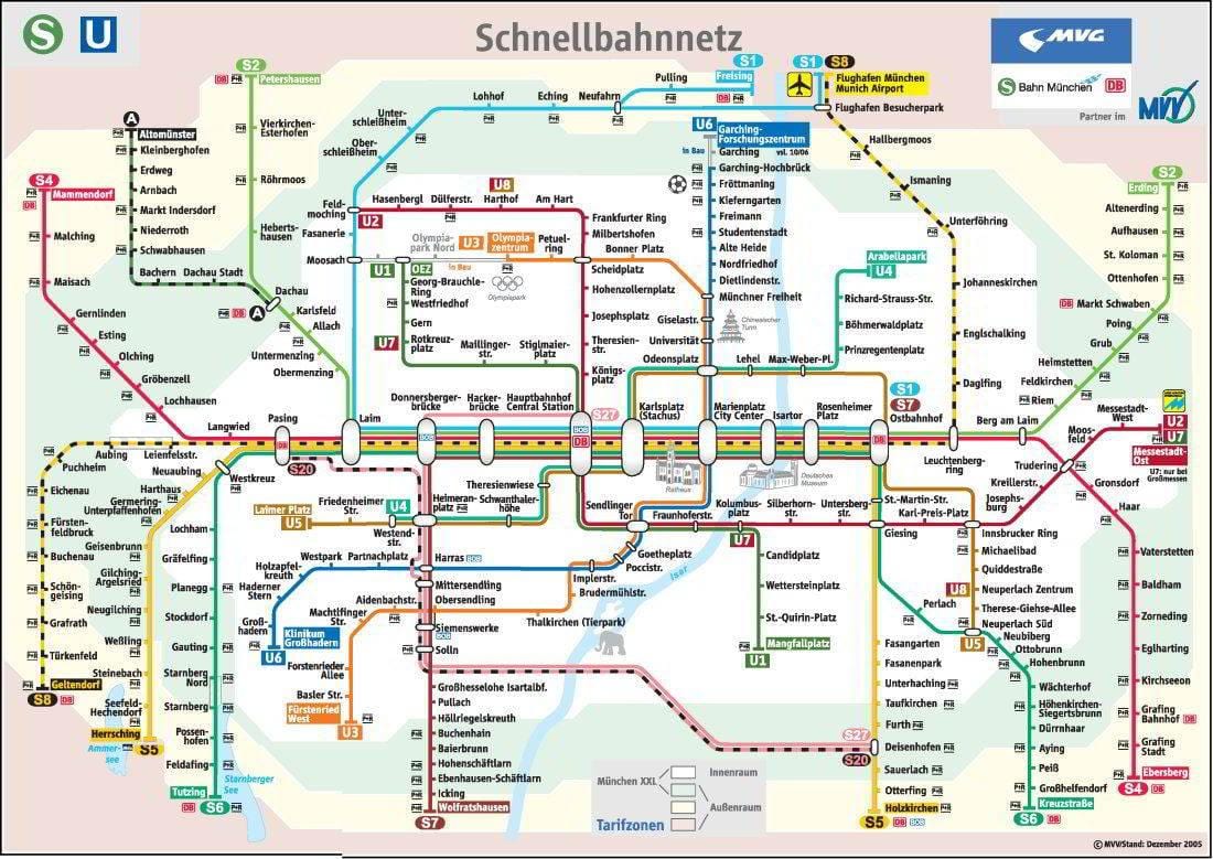 münchen, μετρό χάρτης