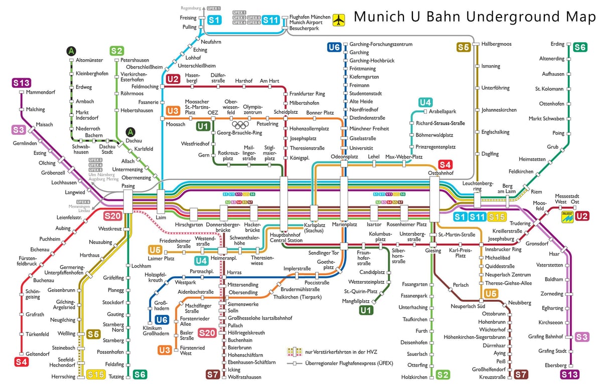 munchen u bahn χάρτης