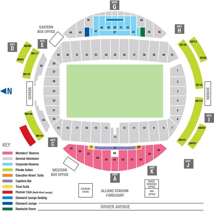 Χάρτης της allianz arena κάθισμα 