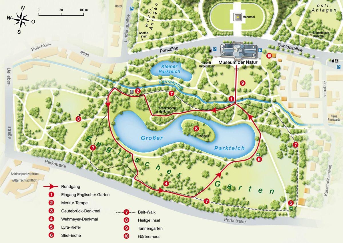 Χάρτης της englischer garten