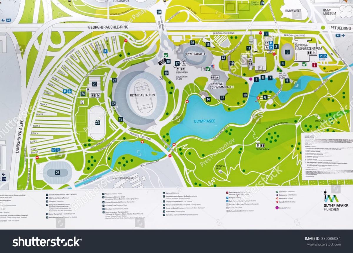 Χάρτης της πόλης: μόναχο ολυμπιακό πάρκο