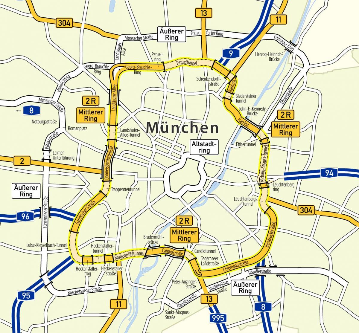 munchen δαχτυλίδι χάρτης