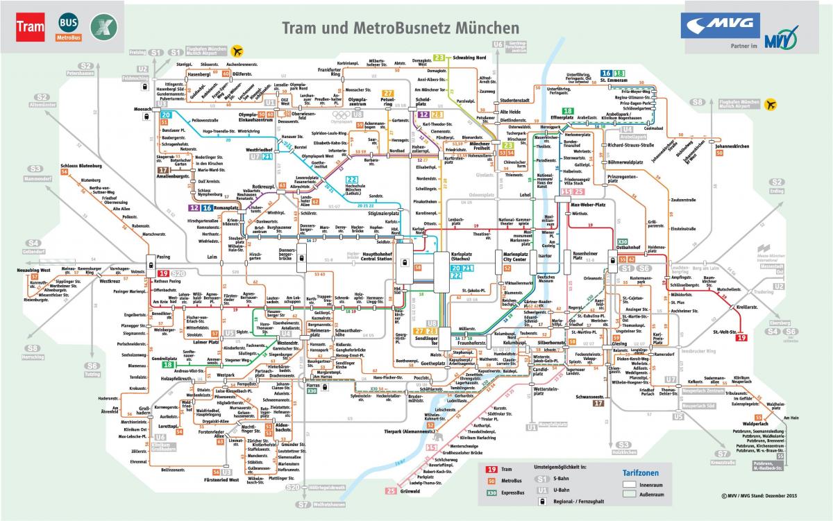 Χάρτης της πόλης: μόναχο λεωφορείο