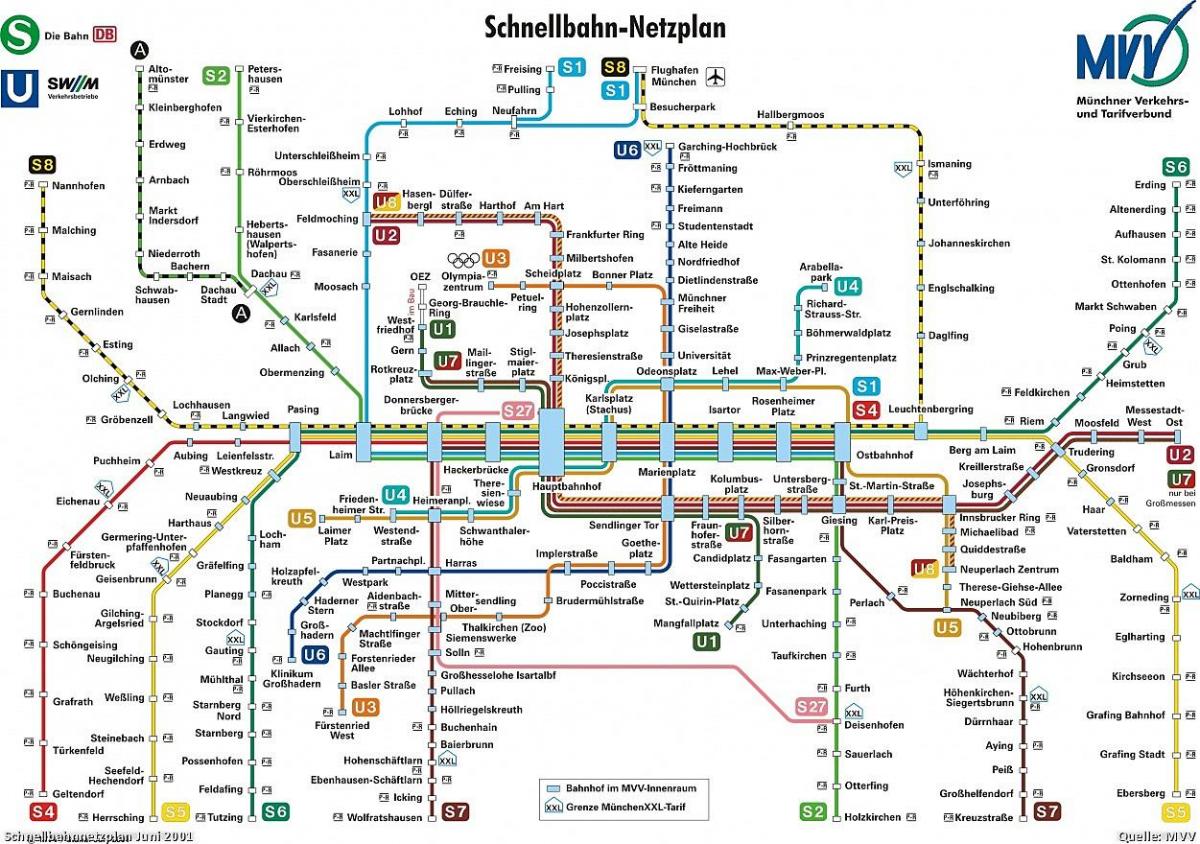 munchen μεταφορών χάρτης