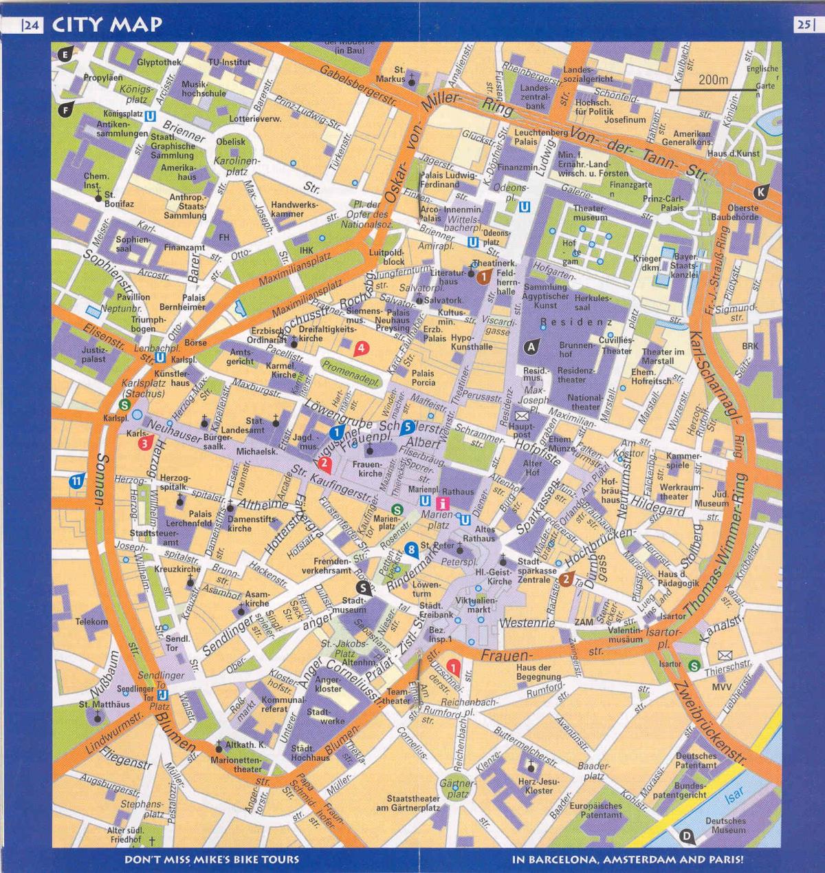 Χάρτης της πόλης: μόναχο κέντρο