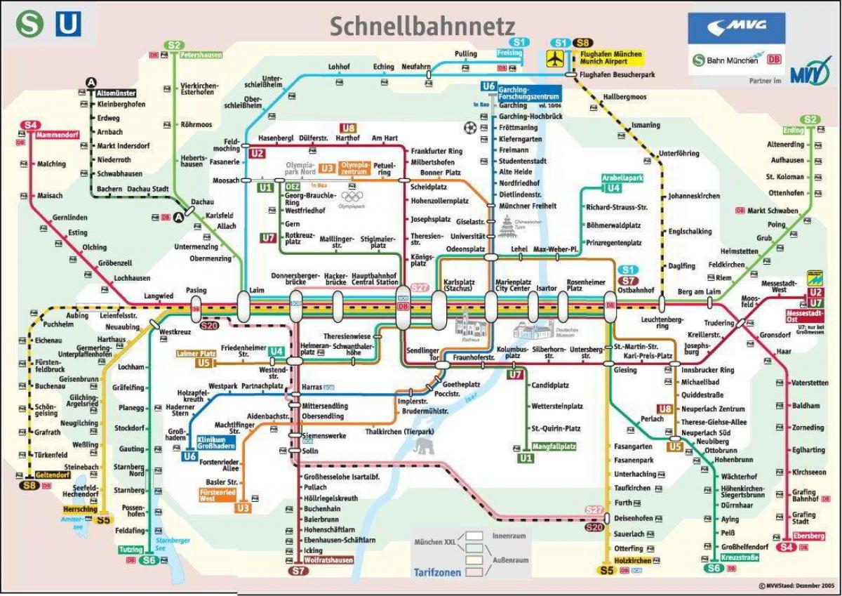 χάρτης του μετρό munchen