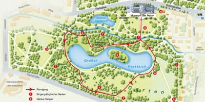 Χάρτης της englischer garten