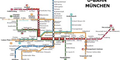 Ubahn χάρτη μόναχο