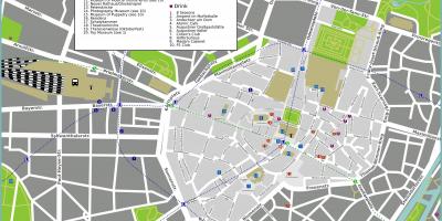 Τουριστικός χάρτης της πόλης: μόναχο αξιοθέατα