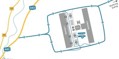 Το αεροδρόμιο του μονάχου ενοικίασης αυτοκινήτων χάρτης