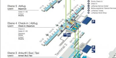 Χάρτης της lufthansa στο αεροδρόμιο του μονάχου