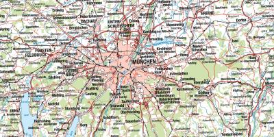 Χάρτης του μονάχου και των γύρω πόλεων